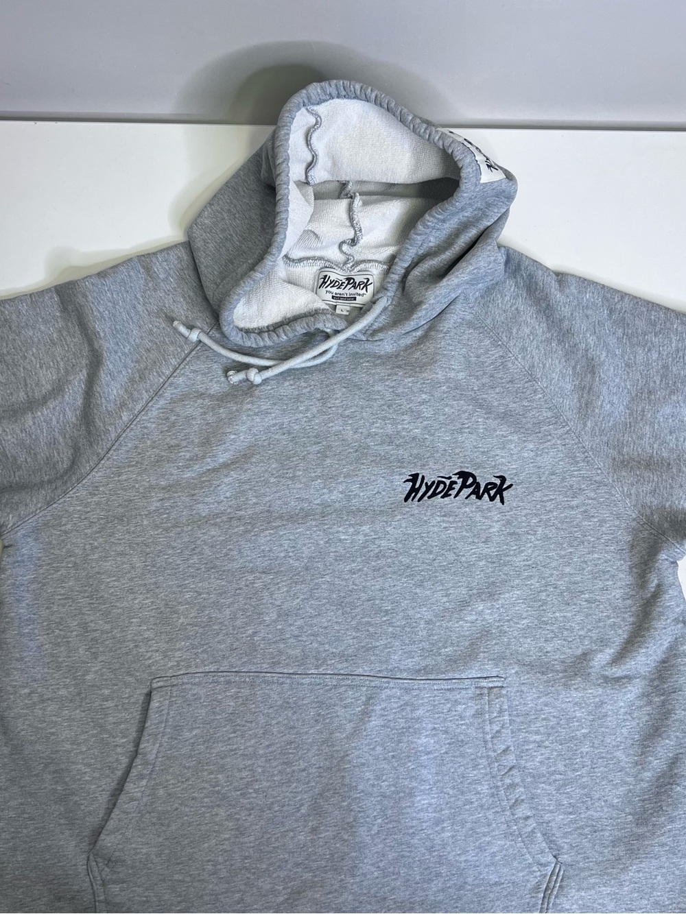 Hyde Park Men's Crewneck Hoodie in Light Gray - Size Large
